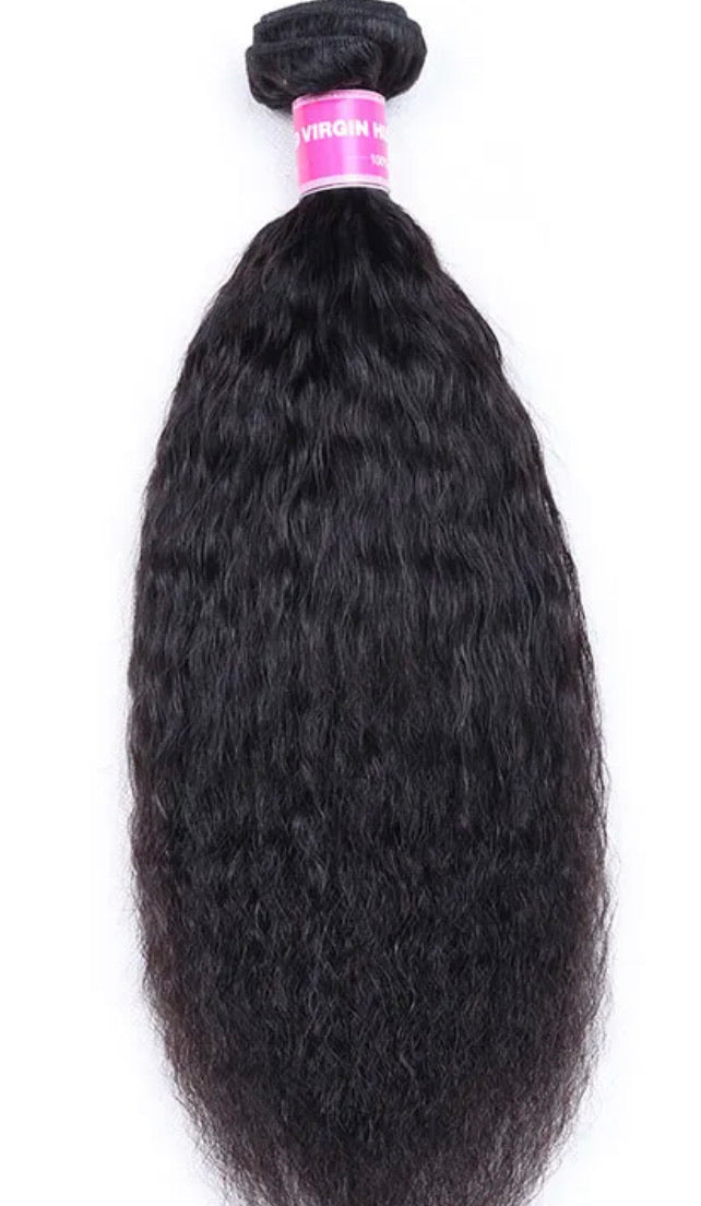 Kinky straight hair (layered)